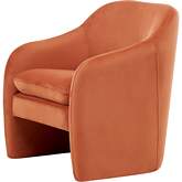 Zella Accent Arm Chair in Terracotta Orange Velvet